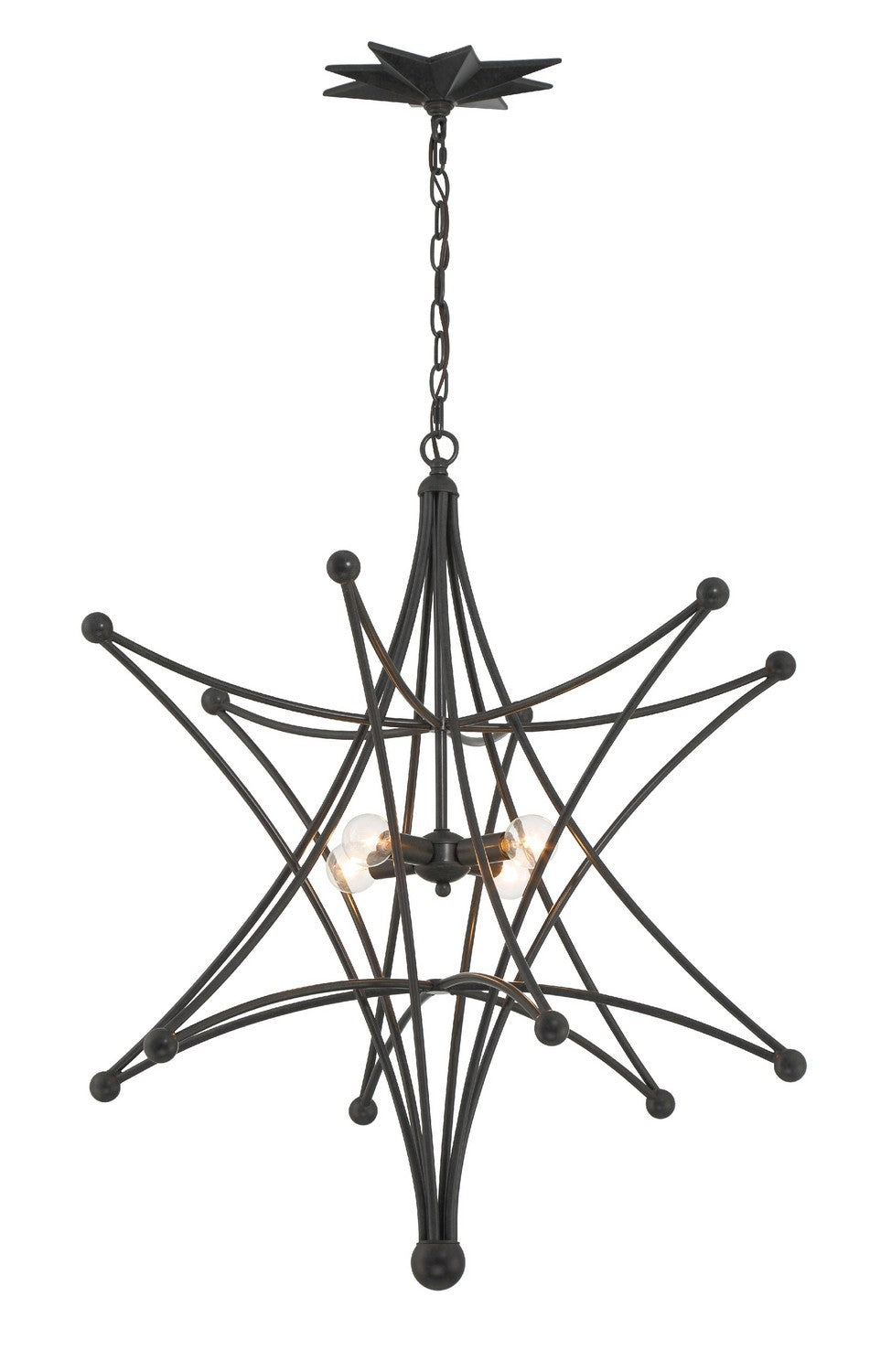 Astro Four Light Chandelier in Black