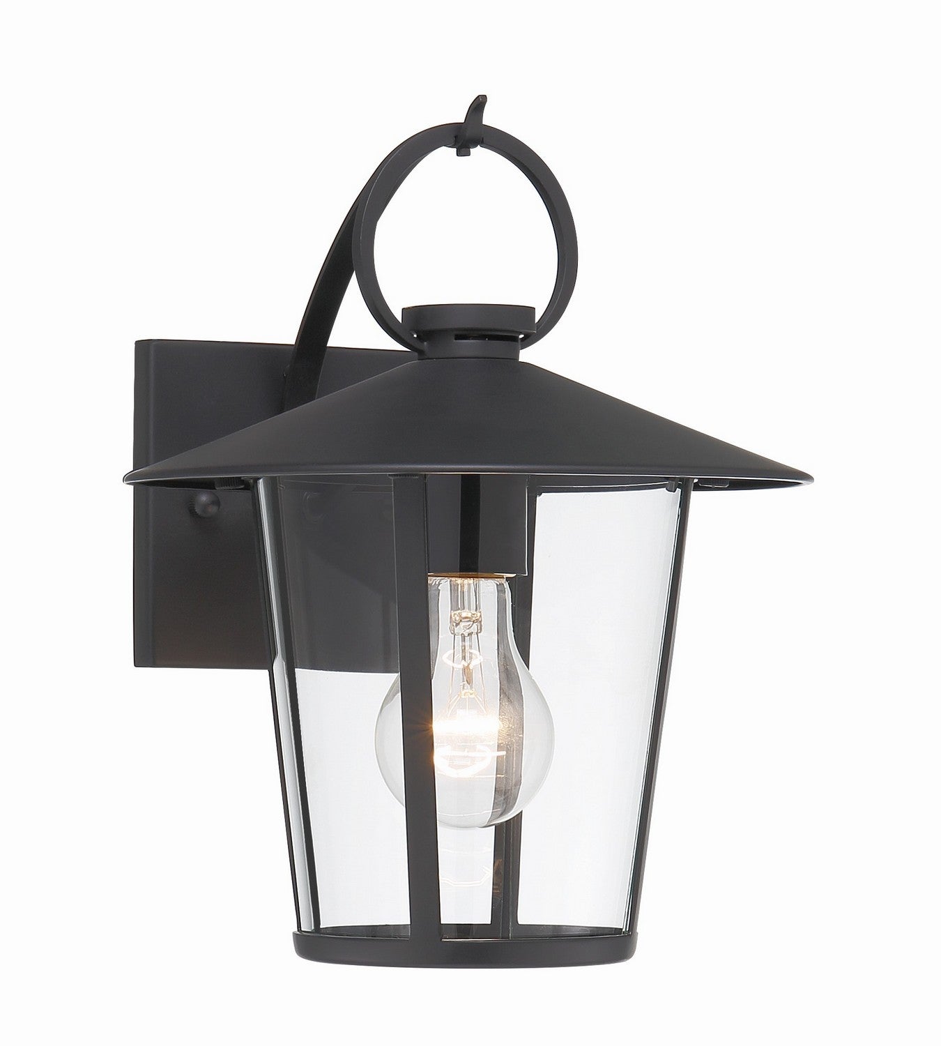Andover One Light Outdoor Wall Sconce in Matte Black
