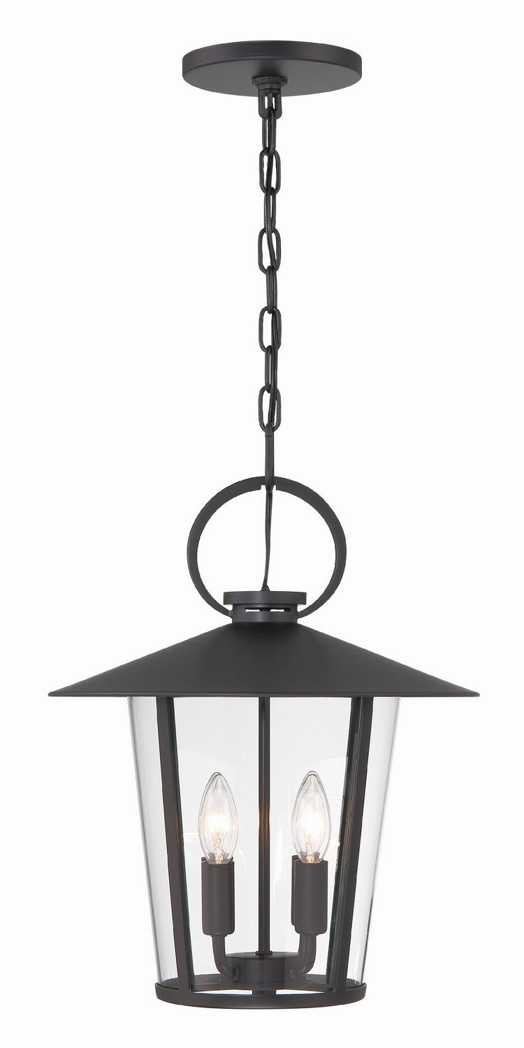 Andover Four Light Outdoor Chandelier in Matte Black