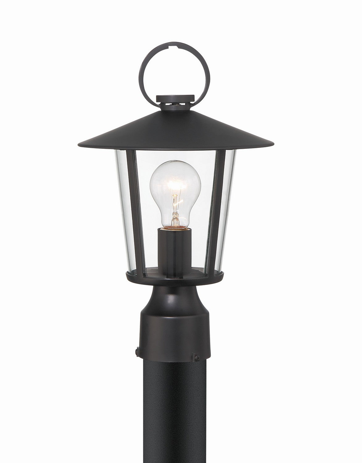 Andover One Light Outdoor Post Mount in Matte Black