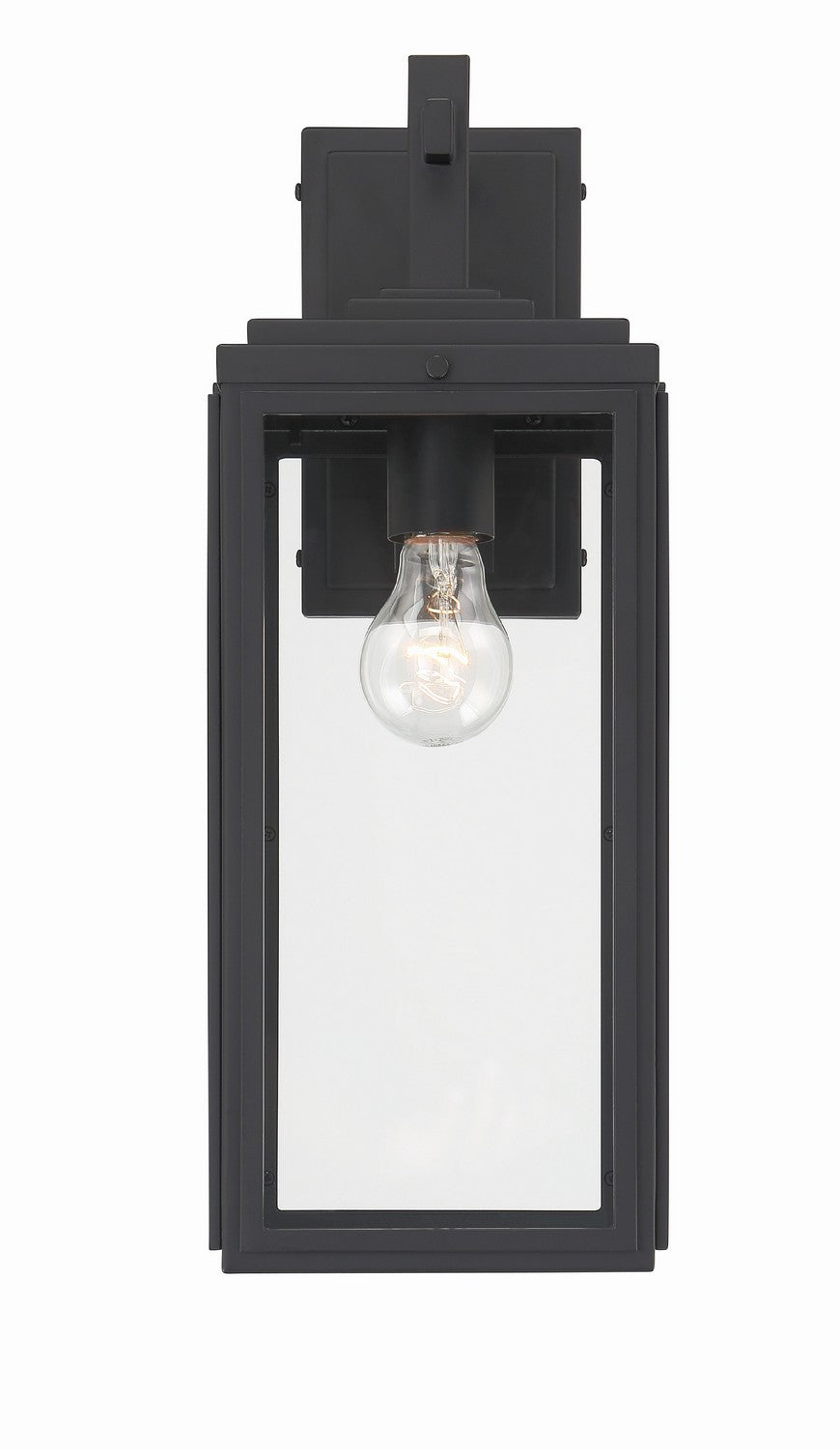 Byron One Light Outdoor Wall Sconce in Matte Black