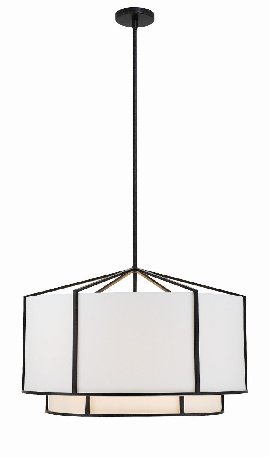Carlyn Six Light Chandelier in Black