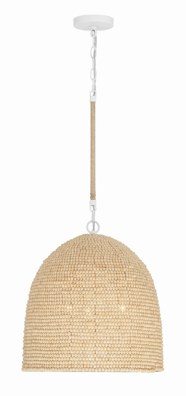 Jasper Three Light Pendant in Matte White
