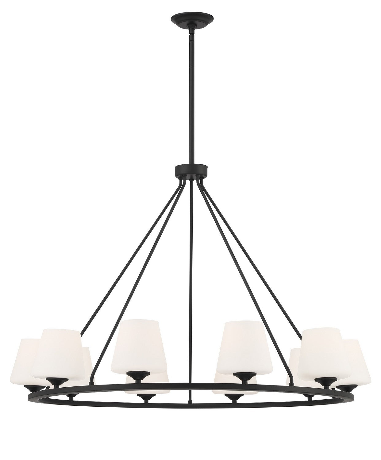Keenan Ten Light Chandelier in Matte Black