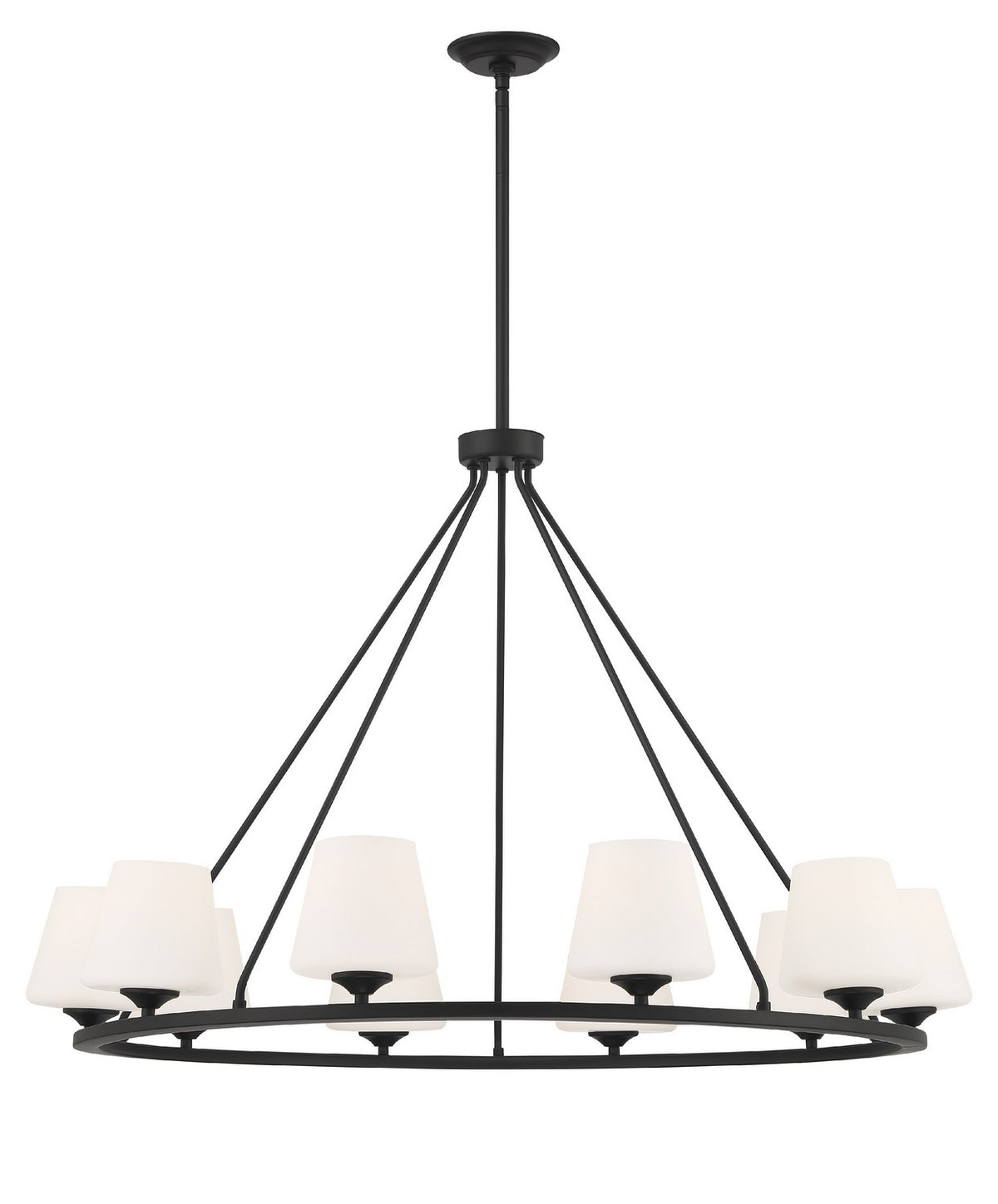 Keenan Ten Light Chandelier in Matte Black