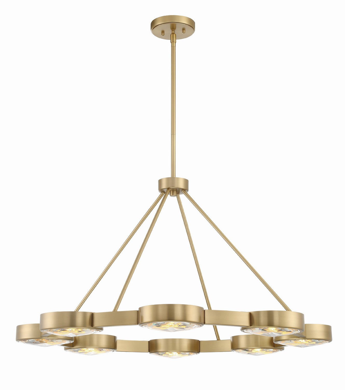 Orson Eight Light Pendant in Modern Gold