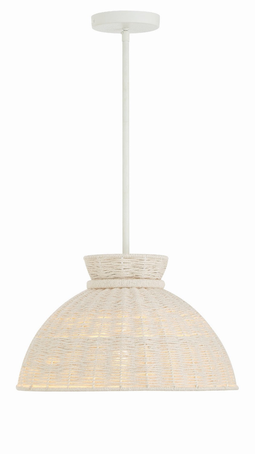 Reese One Light Pendant in Matte White