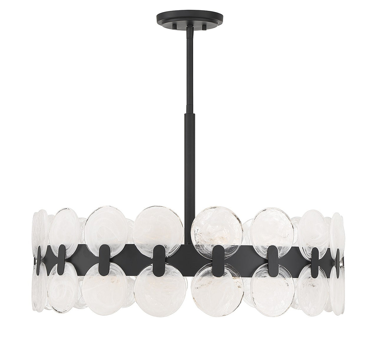 Lustre Boca à six lumières en noir mat