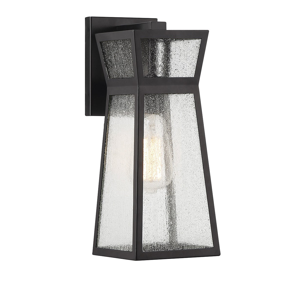 Millford One Light Outdoor Wall Lantern in Matte Black