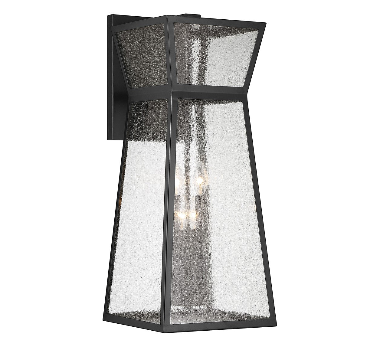 Millford Four Light Outdoor Wall Lantern in Matte Black