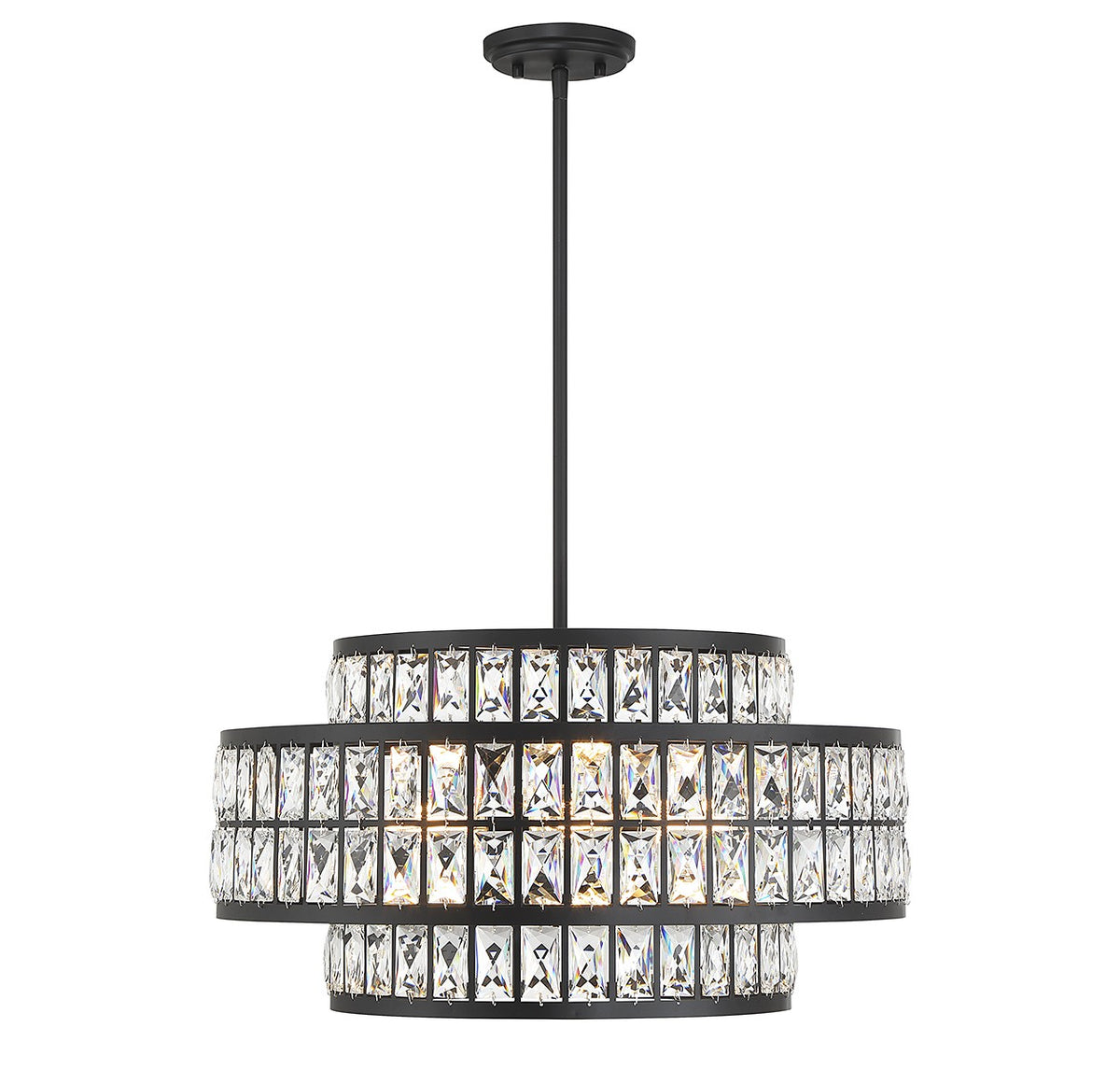 Renzo Four Light Pendant in Matte Black