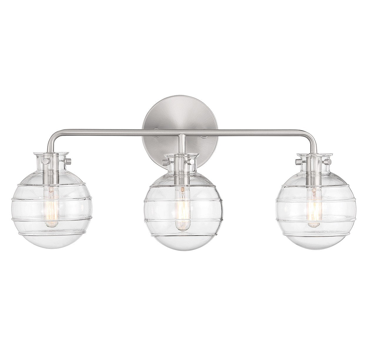 Mason Three Light Bathroom Vanity in Satin Nickel