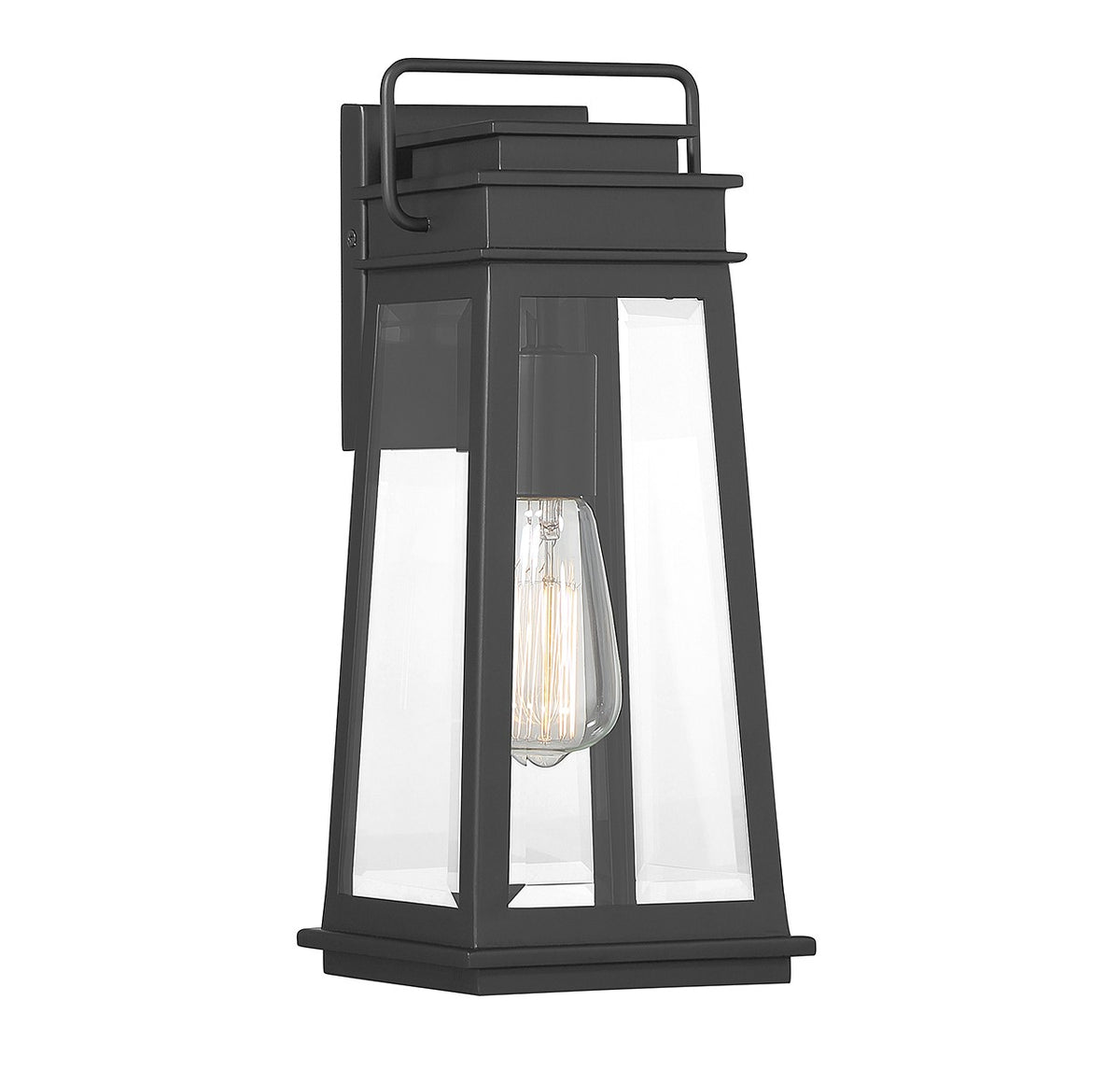 Boone One Light Outdoor Wall Lantern in Matte Black