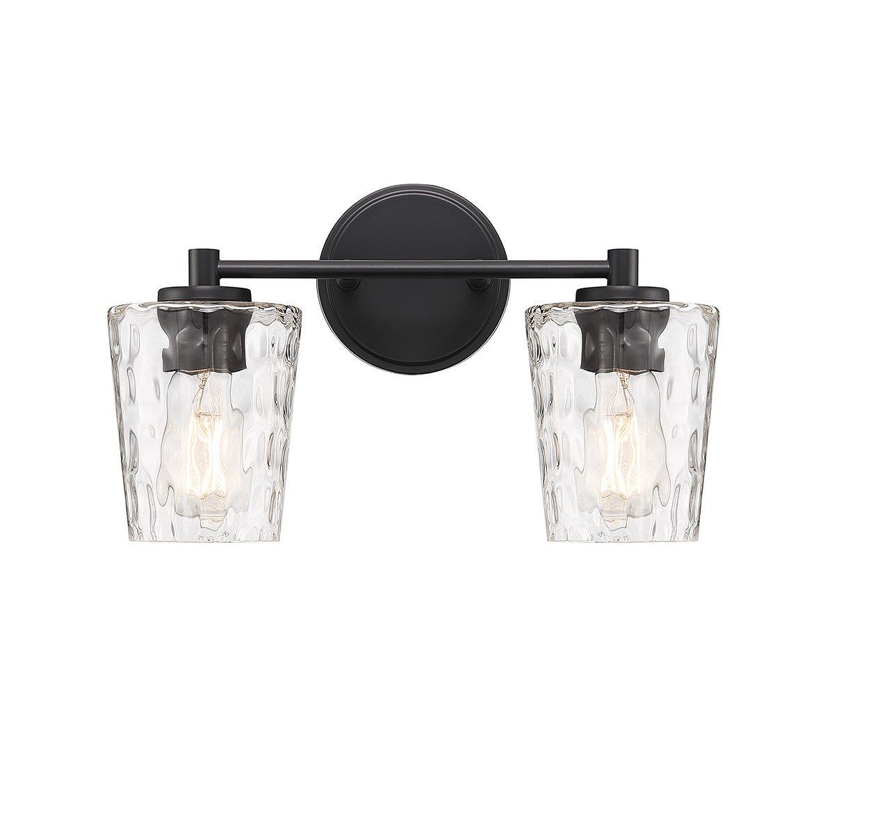Ballas Two Light Bathroom Vanity in Matte Black