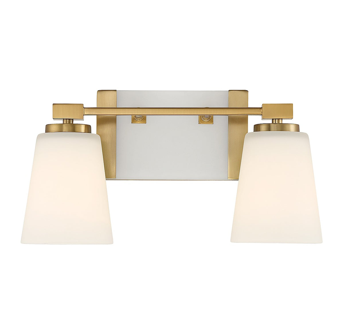 Darby Two Light Bathroom Vanity in Warm Brass
