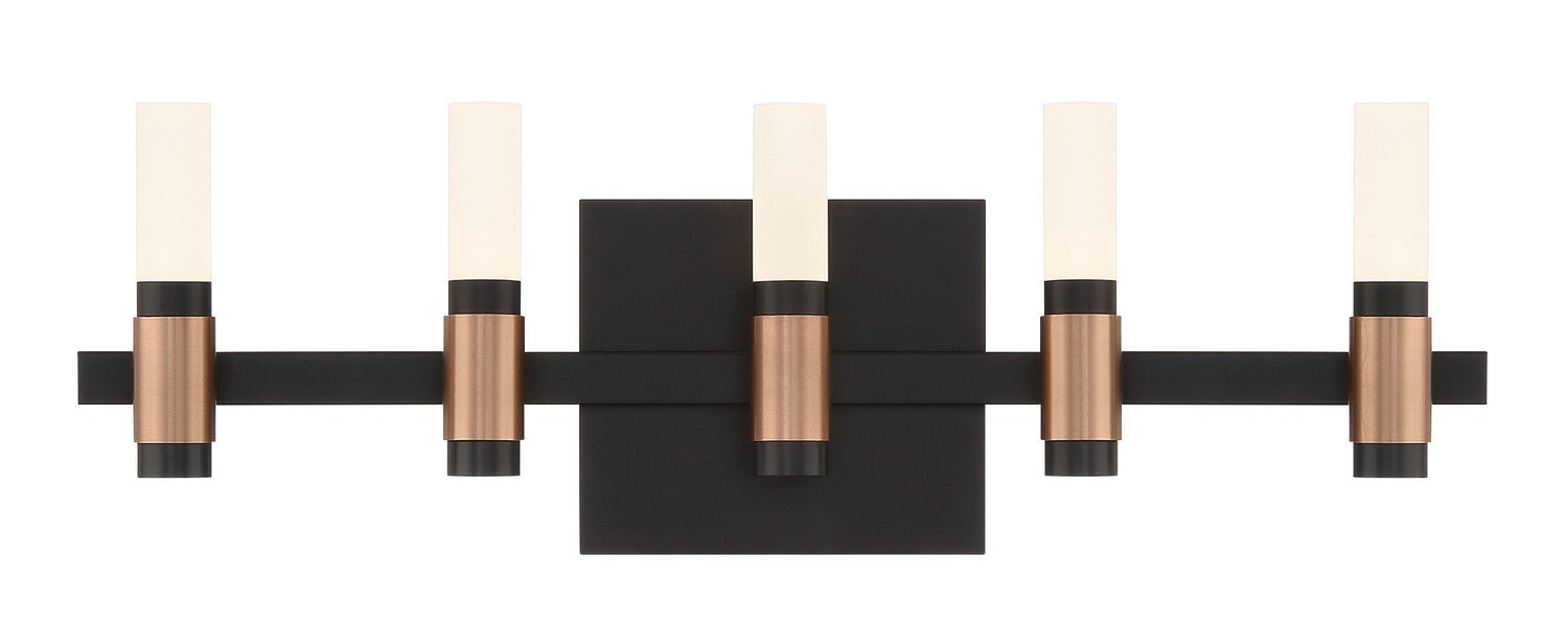 ALBANY -VAN-5LT-BRBM-WH in Brass-Black