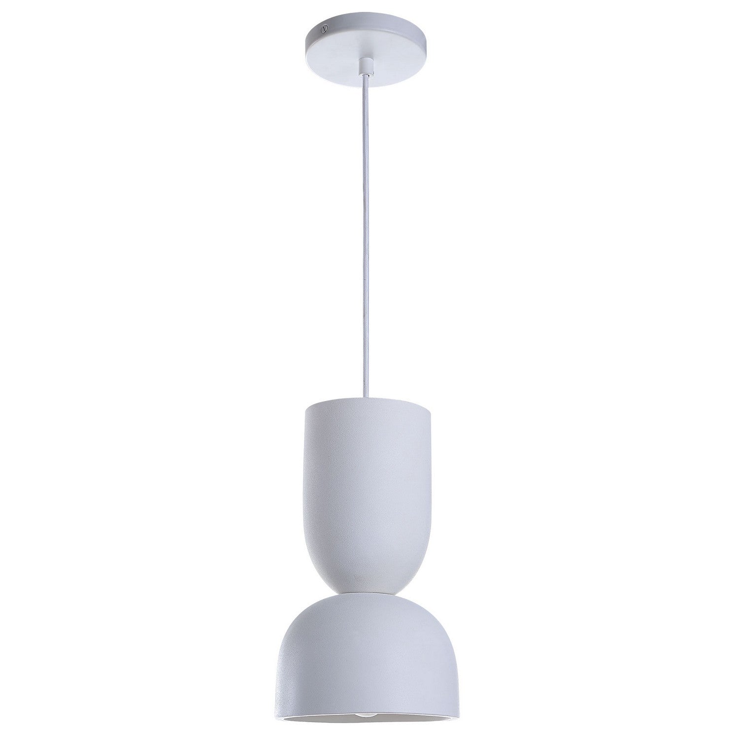 Kala One Light Ceiling Fixture in White With Texture