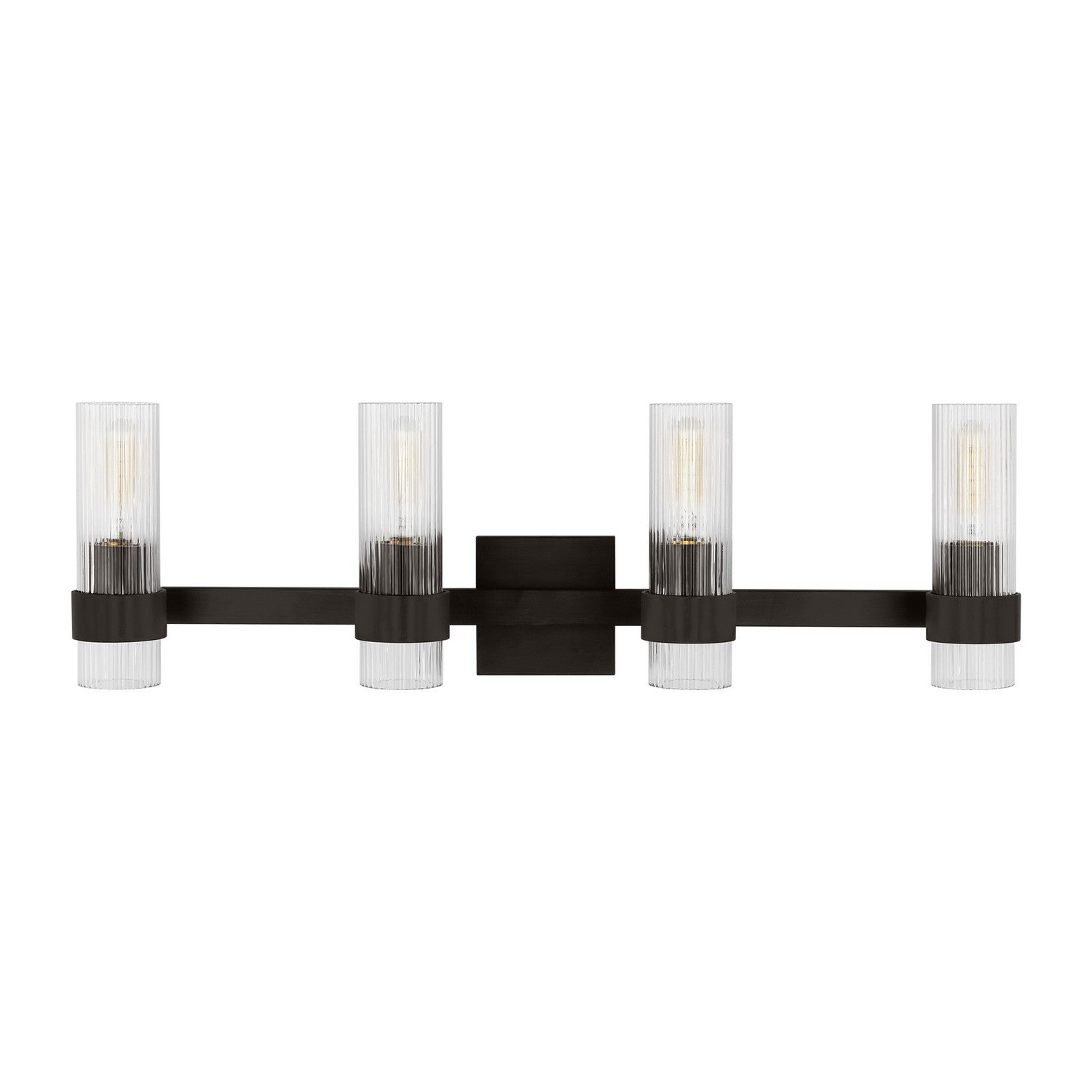 Geneva Four Light Bath Vanity in Aged Iron