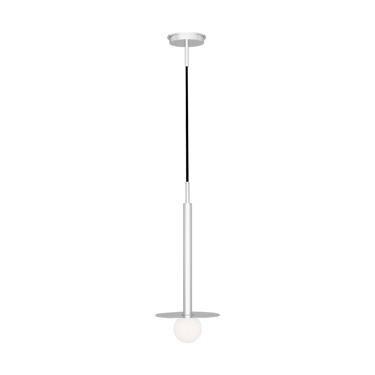 Nodes Short Pendant in Polished Nickel
