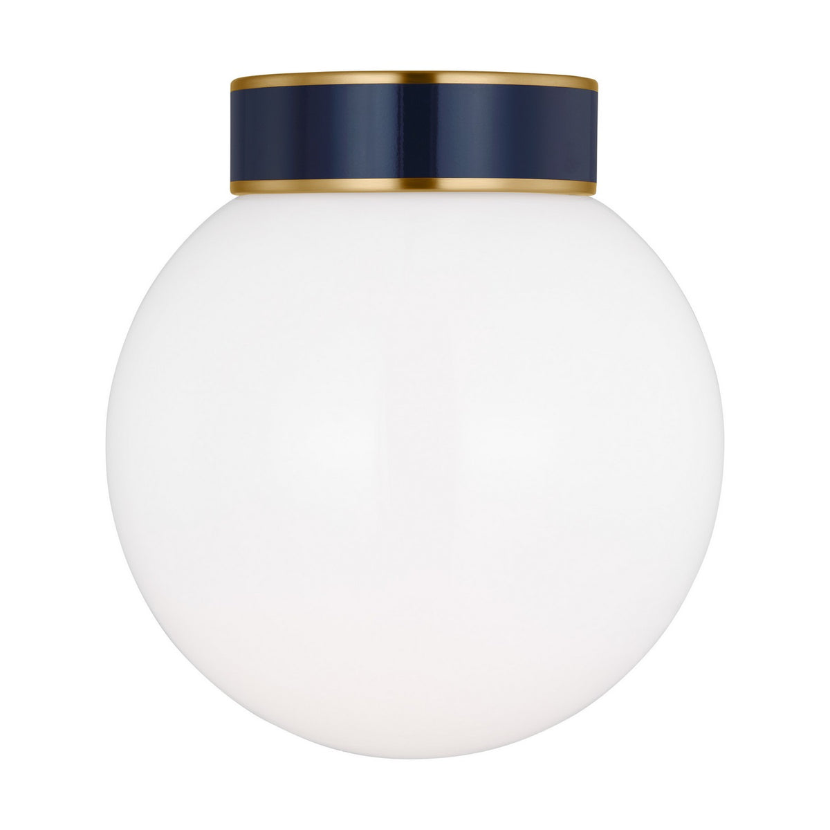Monroe One Light Flush Mount in Burnished Brass