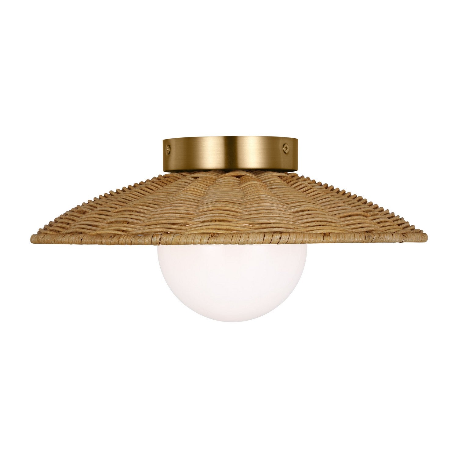 Mari One Light Flush Mount in Burnished Brass