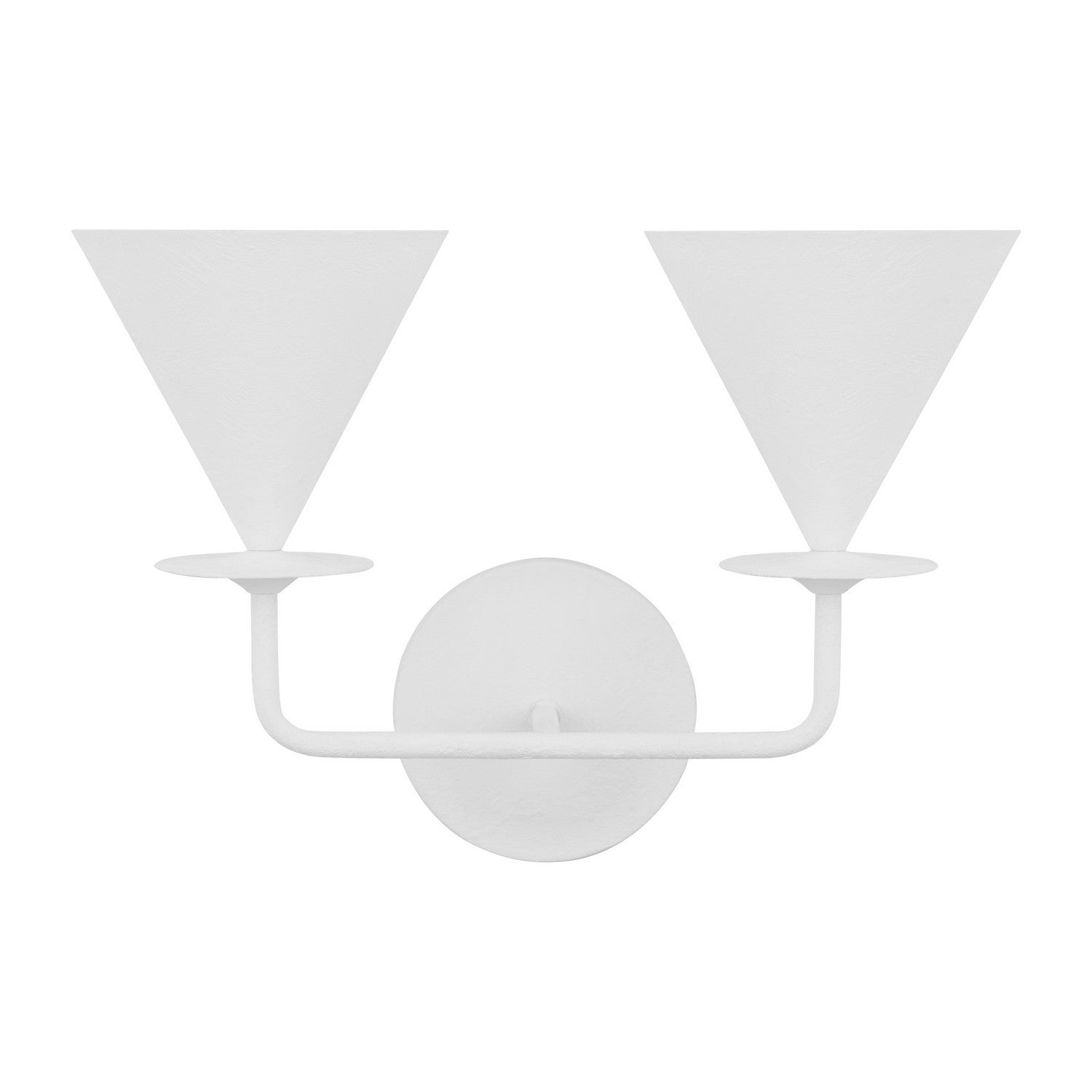 Cornet Two Light Wall Sconce in Cast Plaster