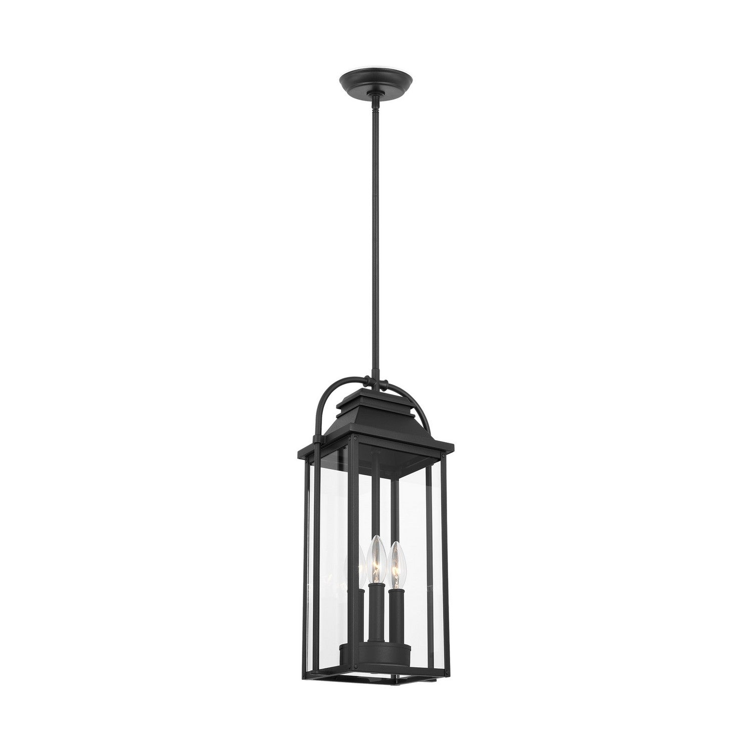 Suspension extérieure Wellsworth à trois lumières en noir texturé