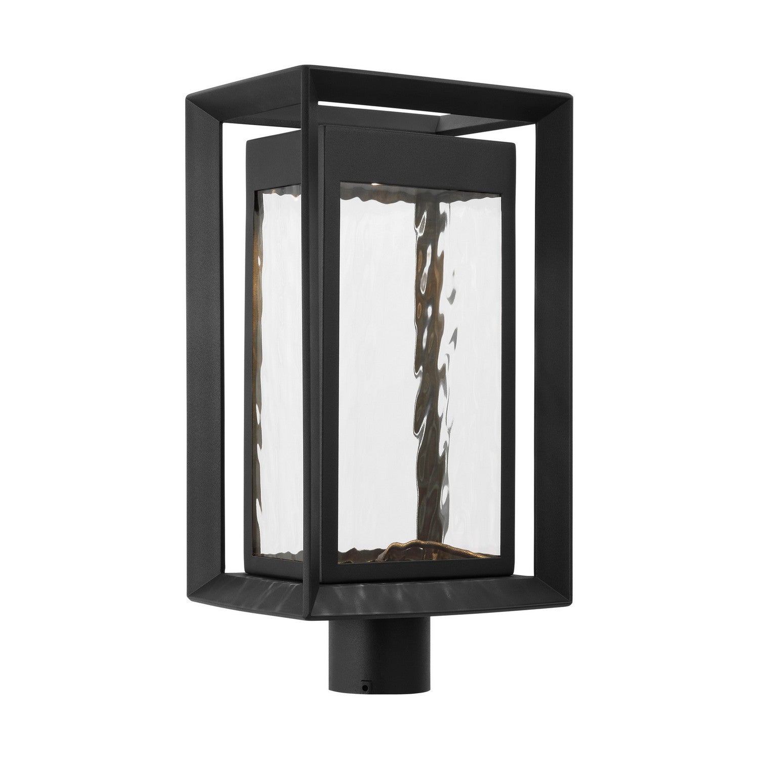 Luminaire extérieur sur poteau à DEL Urbandale, finition noire texturée