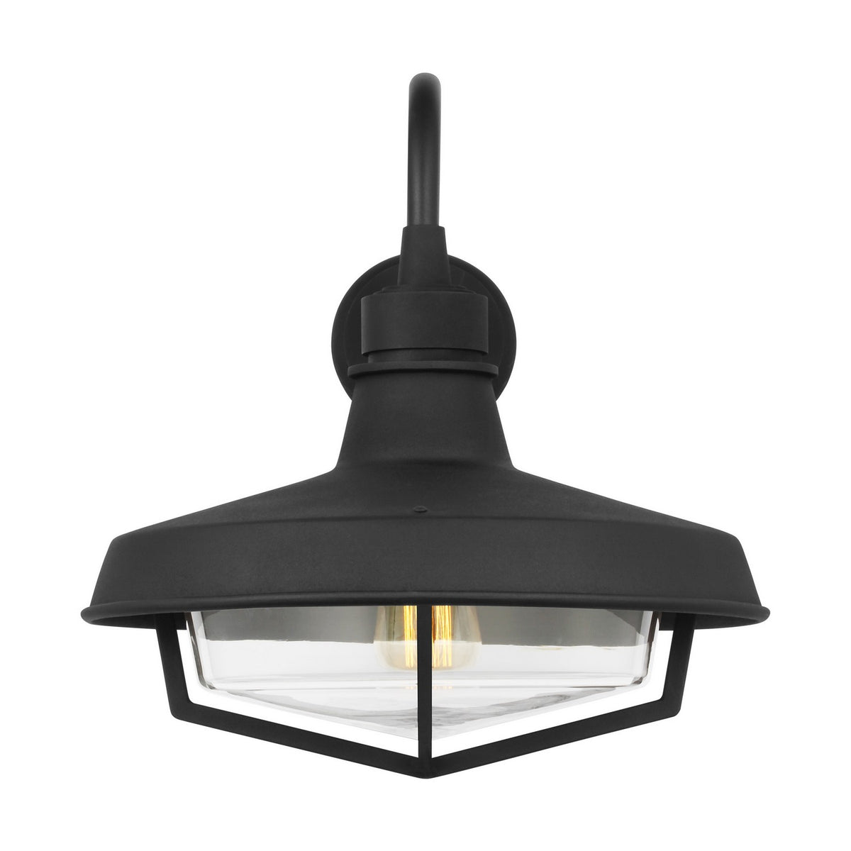 Hollis One Light Outdoor Wall Sconce in Textured Black