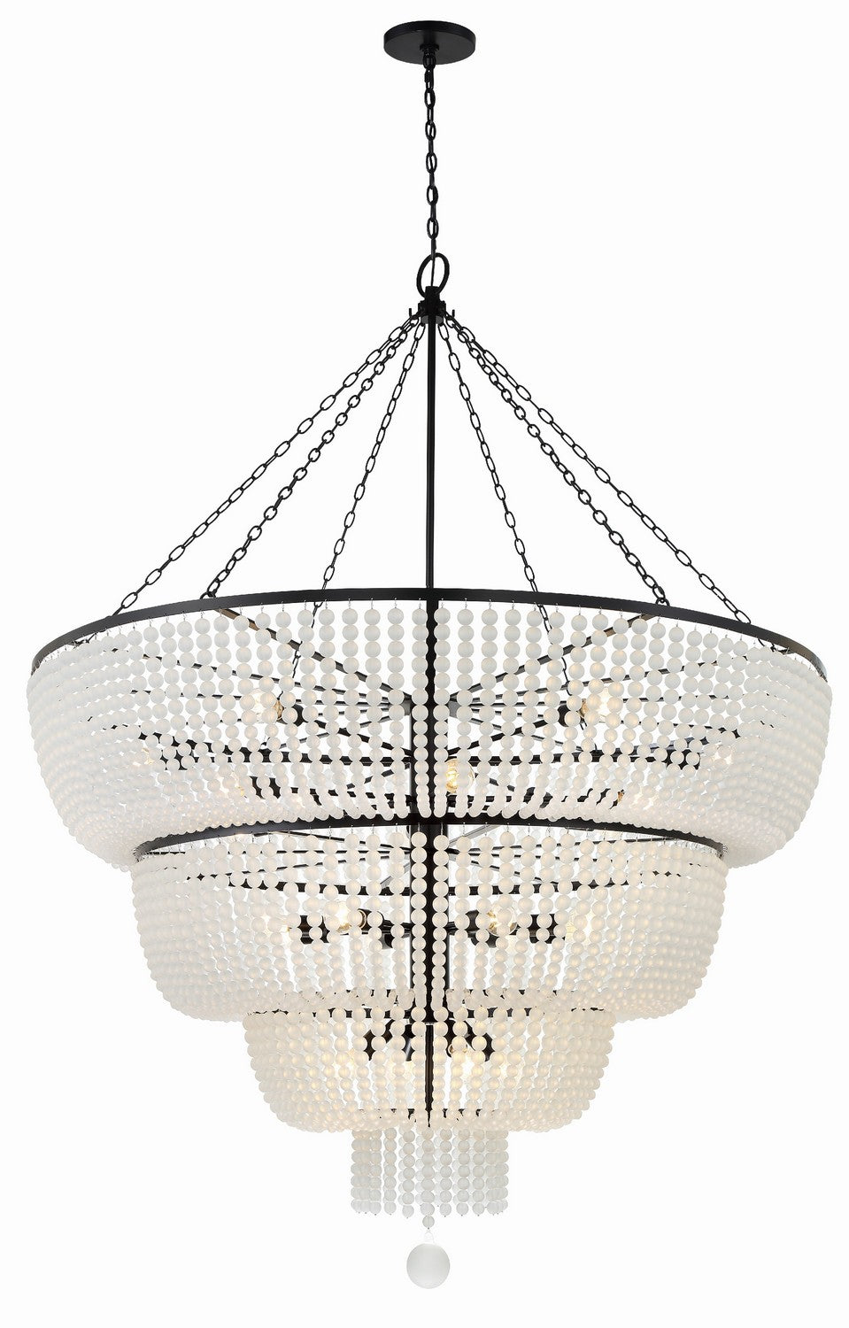 Rylee 24 Light Chandelier in Matte Black
