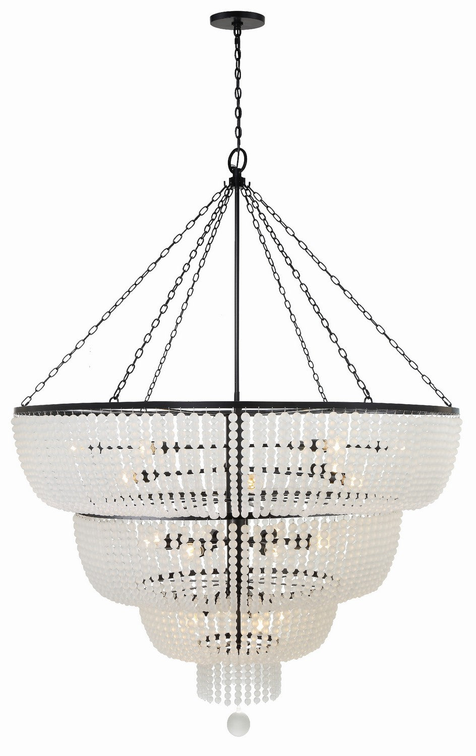 Rylee 24 Light Chandelier in Matte Black