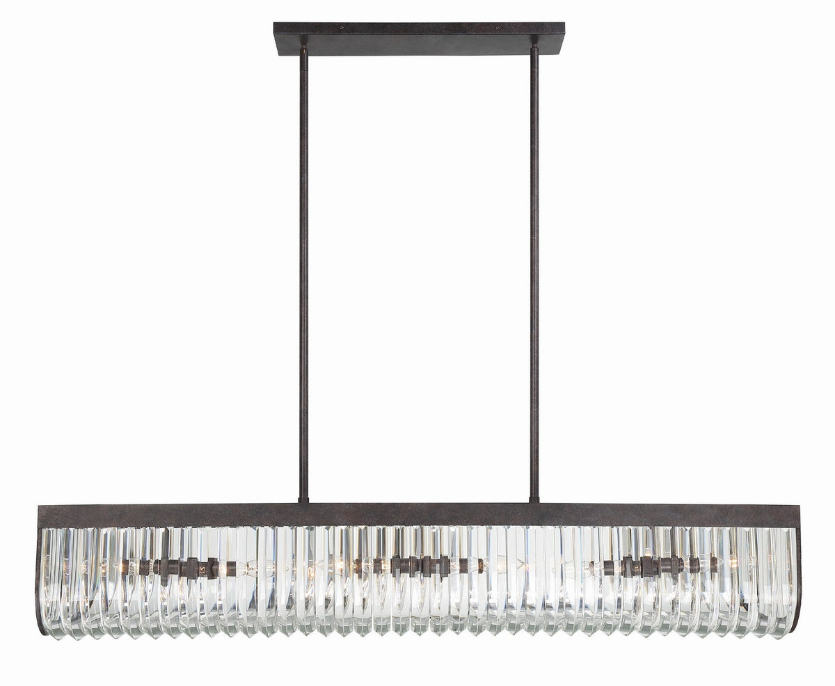 Alister Six Light Chandelier in Charcoal Bronze