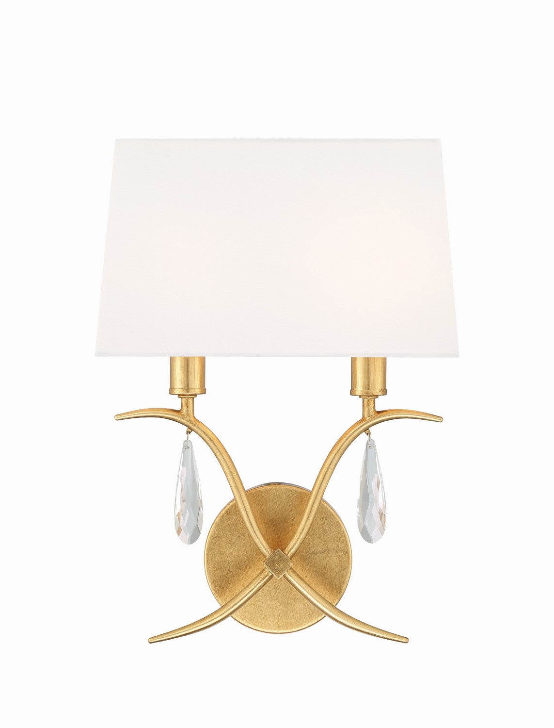 Rollins Two Light Wall Sconce in Antique Gold