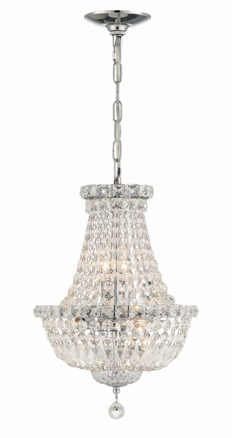 Roslyn Five Light Mini Chandelier in Polished Chrome