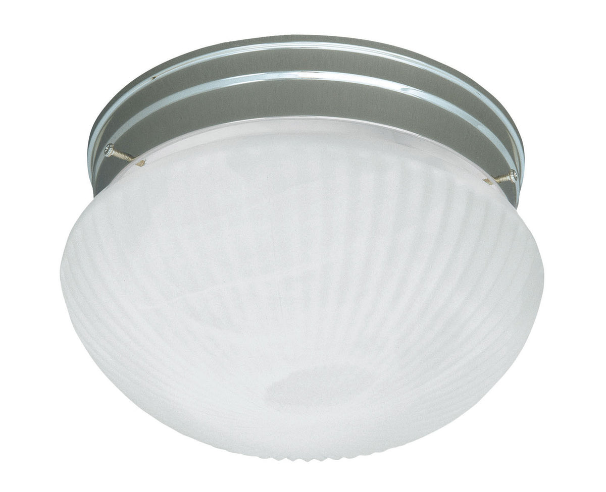 Flush Mount Two Light Flush Mount in Satin Nickel