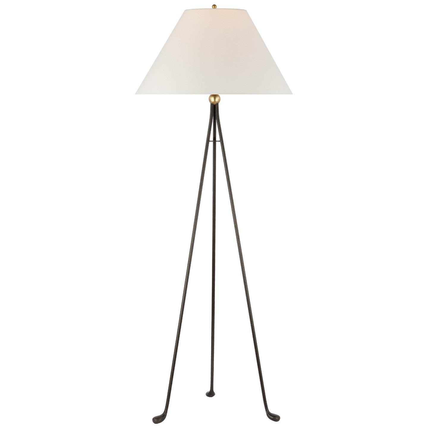Valley LED Floor Lamp in Aged Iron and Gild