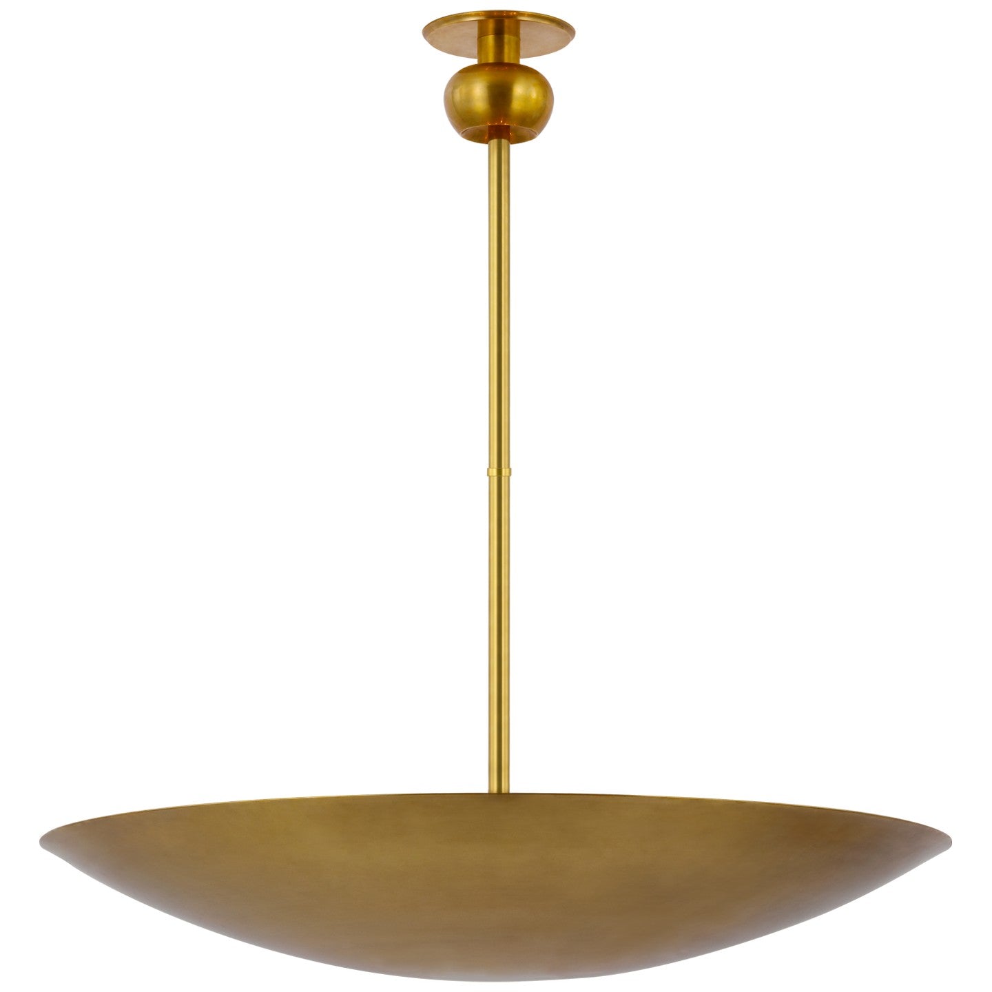 Comtesse XL Uplight Chandelier in Hand-Rubbed Antique Brass.
