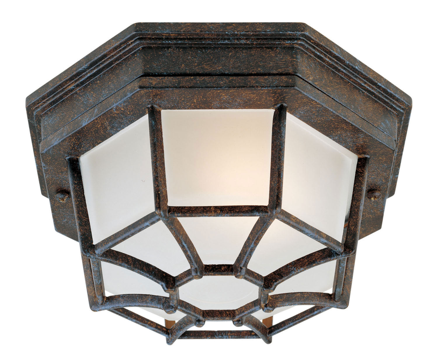 Exterior Collections One Light Flush Mount in Rustic Bronze