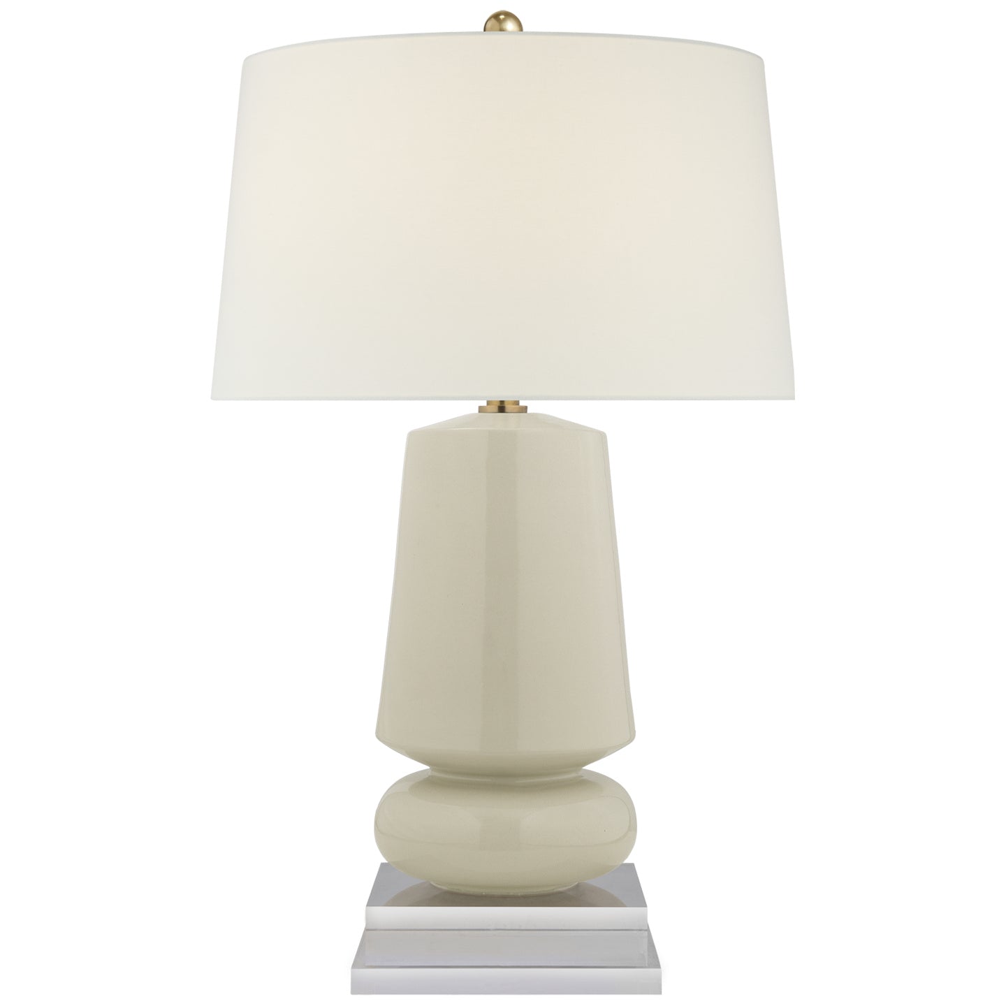 Parisienne Small Table Lamp in Shellish Kiwi w/ Natural Percale Shade