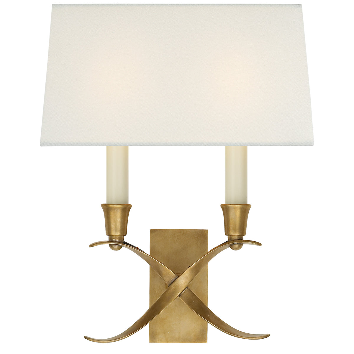 Cross Bouillotte Two Light Wall Sconce