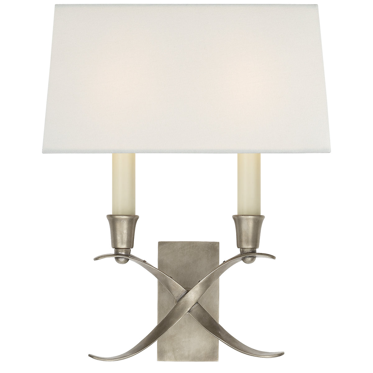 Cross Bouillotte Two Light Wall Sconce
