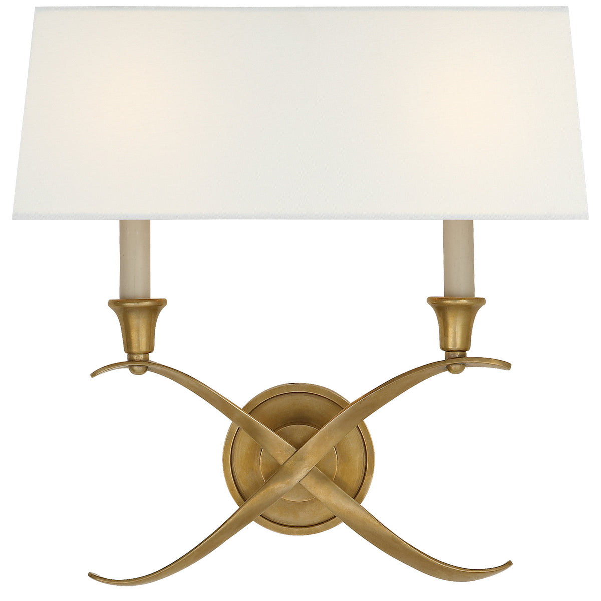 Cross Bouillotte Two Light Wall Sconce
