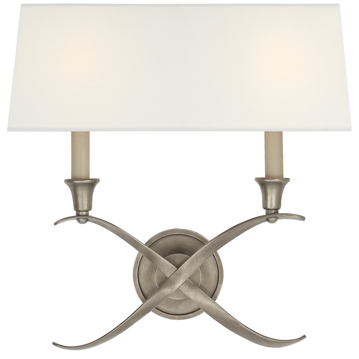 Cross Bouillotte Two Light Wall Sconce