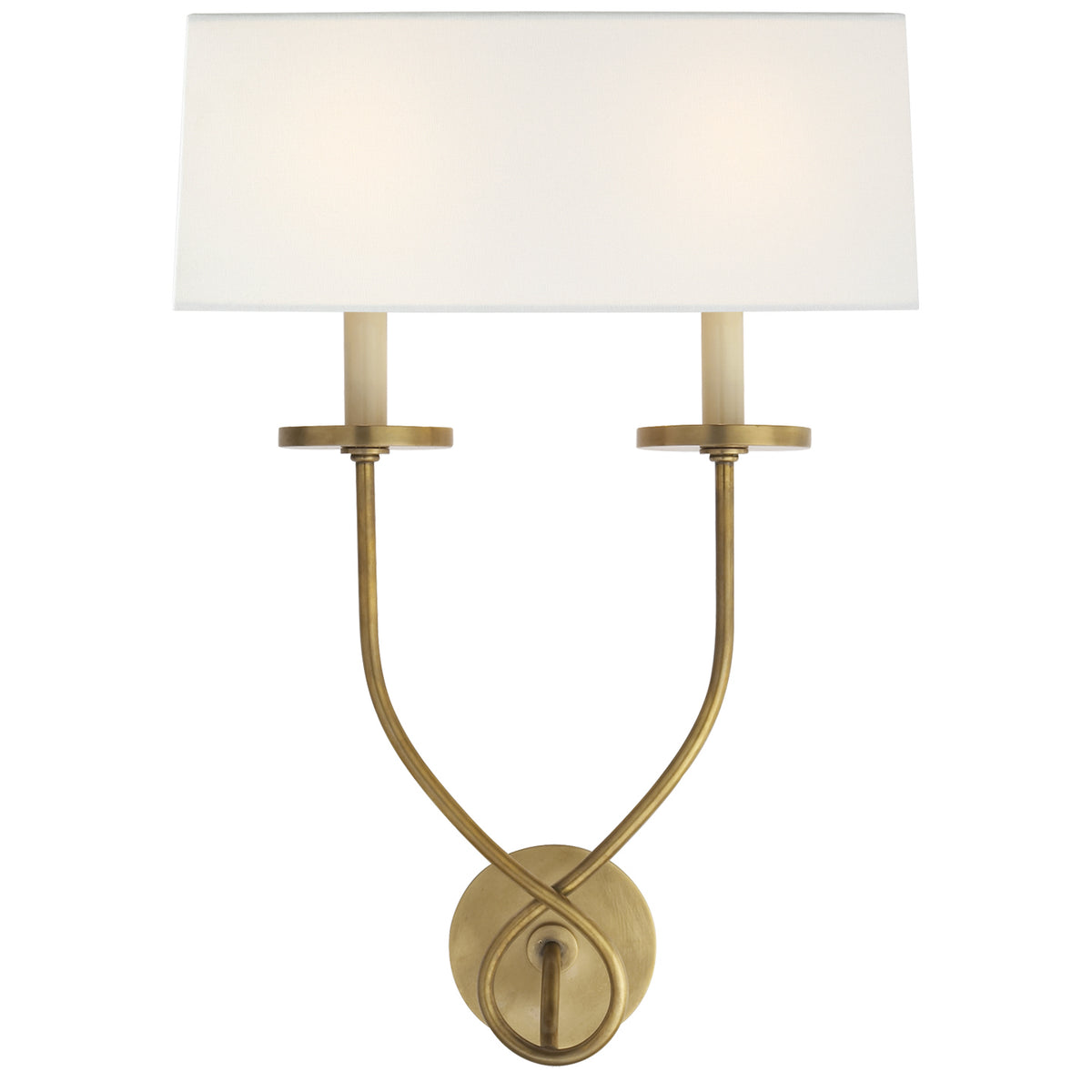 Symmetric Twist Two Light Wall Sconce
