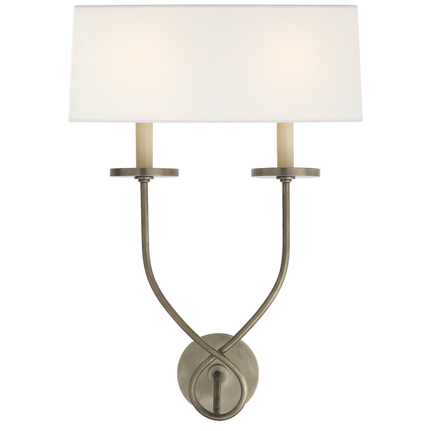 Symmetric Twist Two Light Wall Sconce