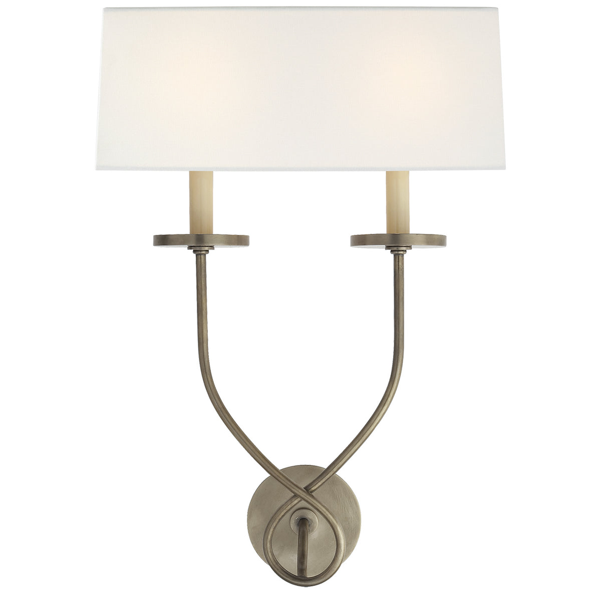 Symmetric Twist Two Light Wall Sconce