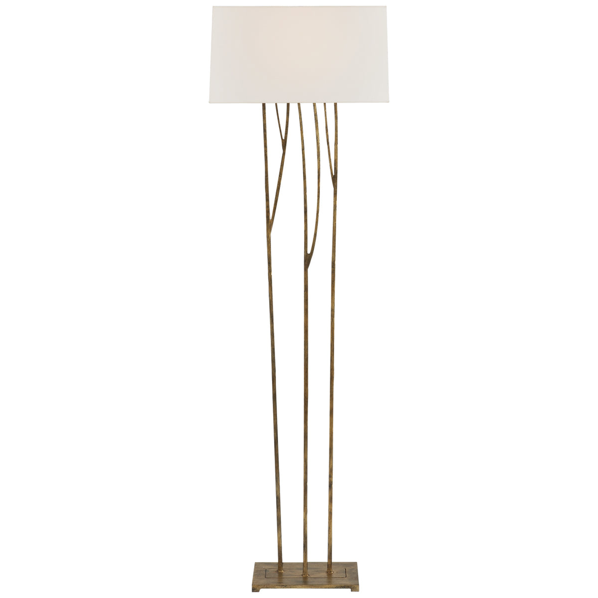 Aspen Two Light Floor Lamp in Gilded Iron