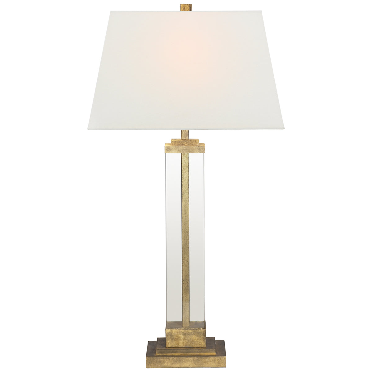 Wright One Light Table Lamp in Gilded Iron