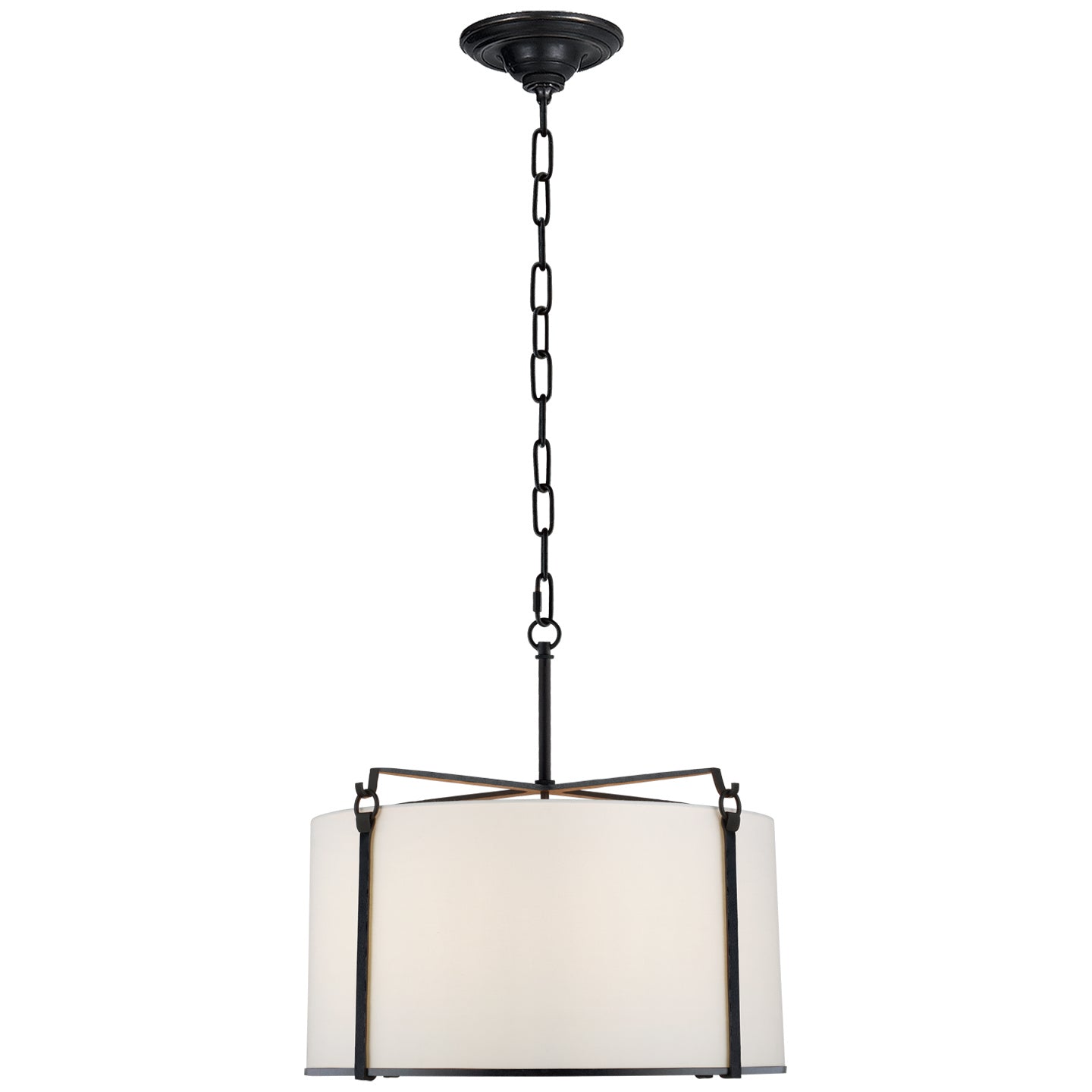 Lanterne suspendue Aspen à quatre lumières en rouille noircie