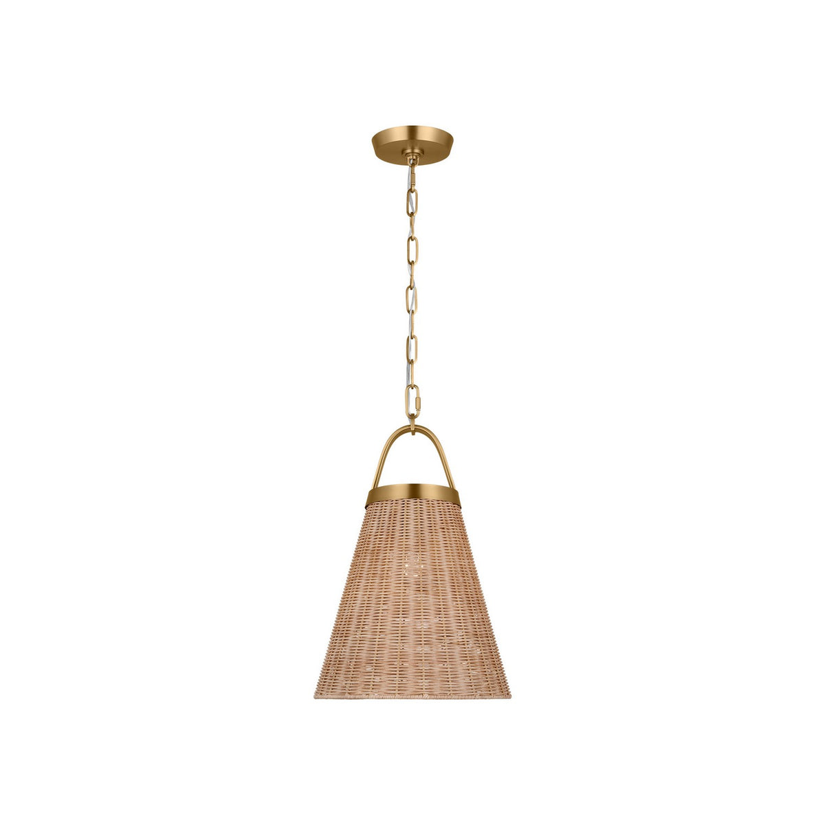 Whitby One Light Pendant in Burnished Brass